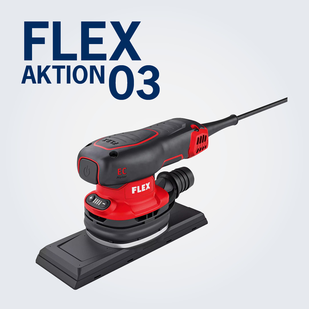 STINDT Sonderaktion FLEX 01 mit FLEX Schwingschleifer